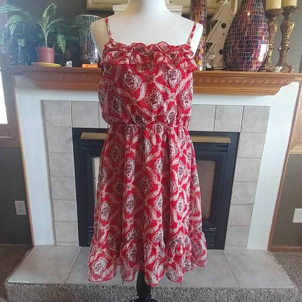Vanity high low spaghetti strap dress, size large